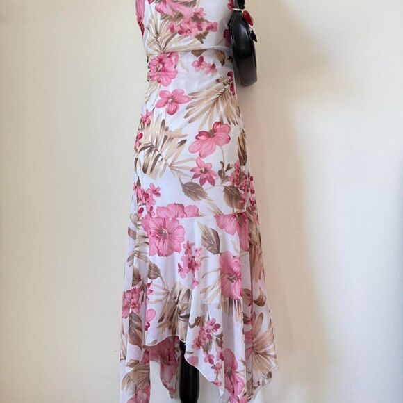 Y2K floral strapless asymmetrical coquette dress by Jessica - Picture 4 of 8